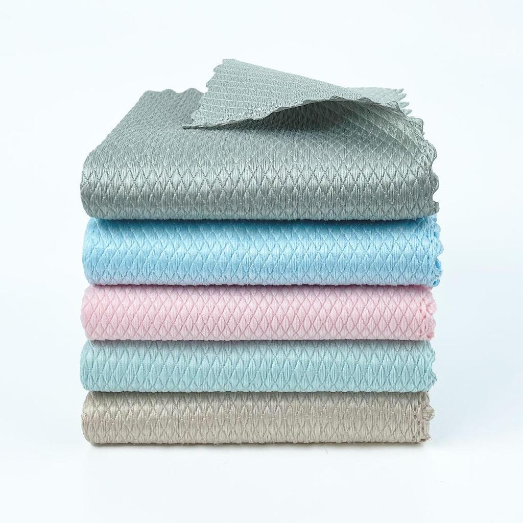 Absorbent Double-Sided Coral Fleece Cloth - Oil-Free Glass & Dish Wiping Rag