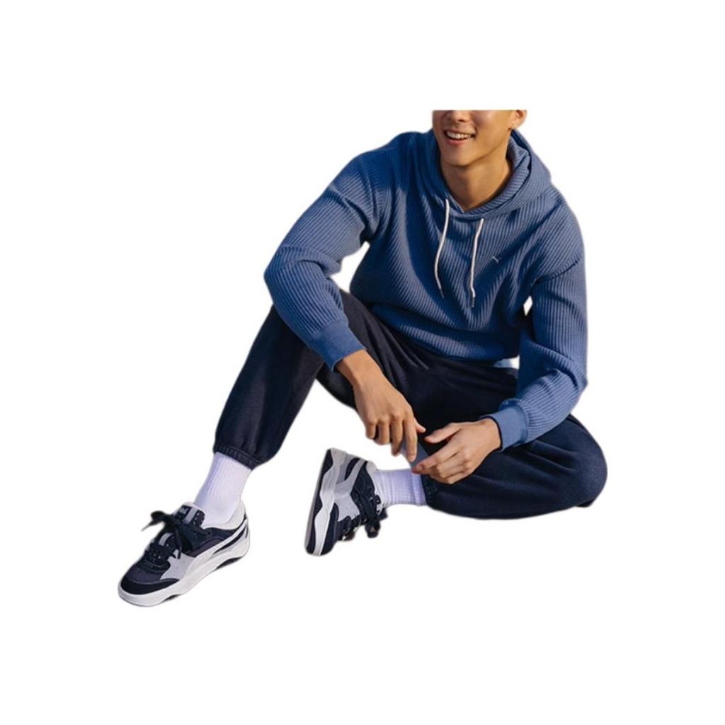 Puma Navy Series Solid Color Casual Loose Hoodie Unisex hoodies Navy-Blue 623129-16