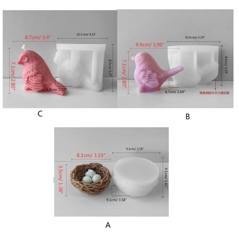 Epoxy Resin Bird Nest Ornament Mold Silicone Crafts Mold for Home Decoration
