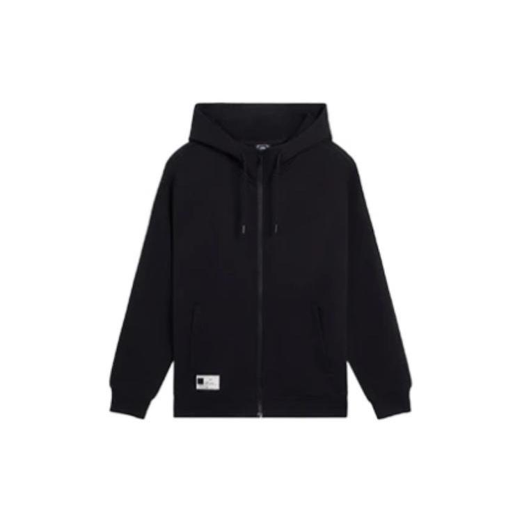 Li-Ning Label Logo Hooded Jacket  Black  Men s AWDSB17-1 M