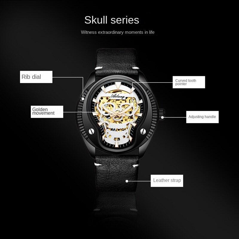 AILANG Skelettuhr Herren Vollautomatische mechanische Herrenuhr Persönlichkeit Modeuhr