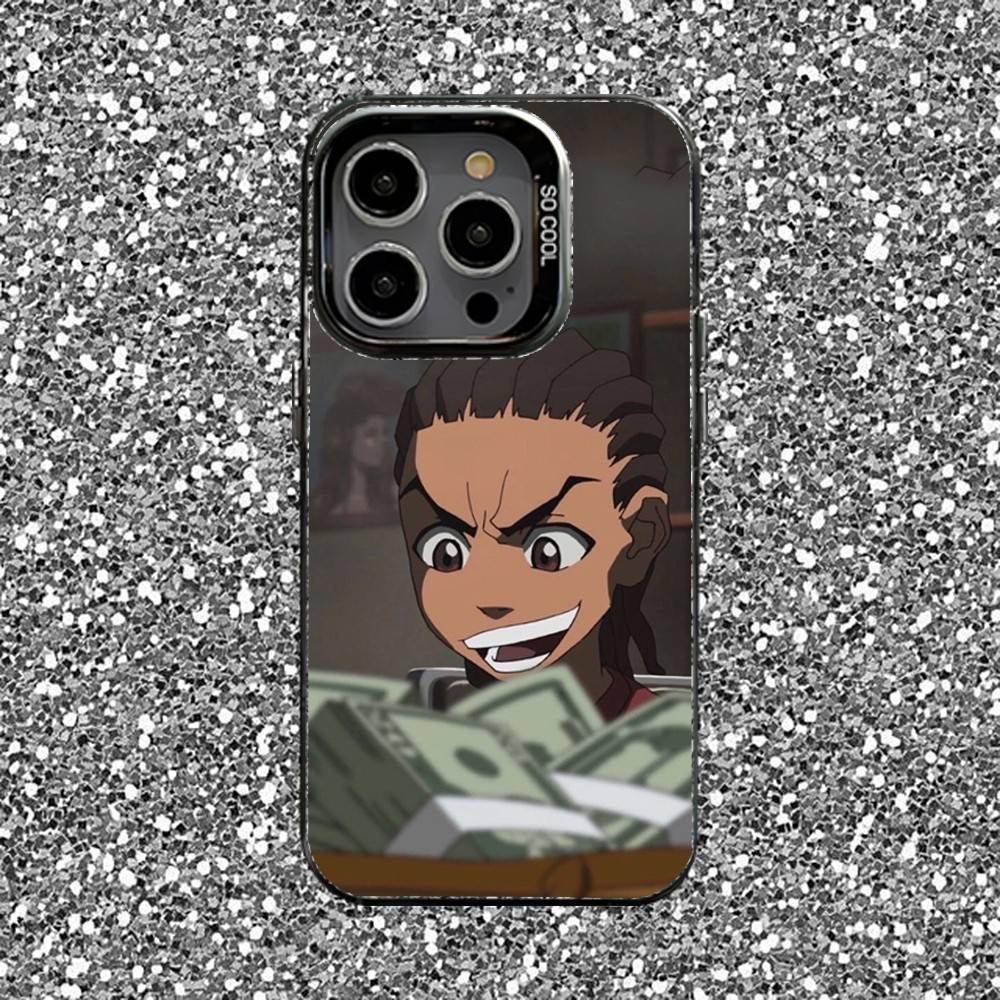 Riley Freeman Boondocks Phone Case For iPhone 16,15,14,13,12,11,Pro,XS,Max,Plus,Mini,SE Black Candy Matte Shockproof Cover