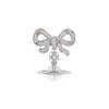 VIVIENNE WESTWOOD Octavie Bow Saturn Pendant Earrings Women Earrings Silver Transparent 6202014H01P346