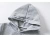 Solid Color Fleece-Lined Kids' Hoodie & Sweatpants Set - Autumn/Winter White