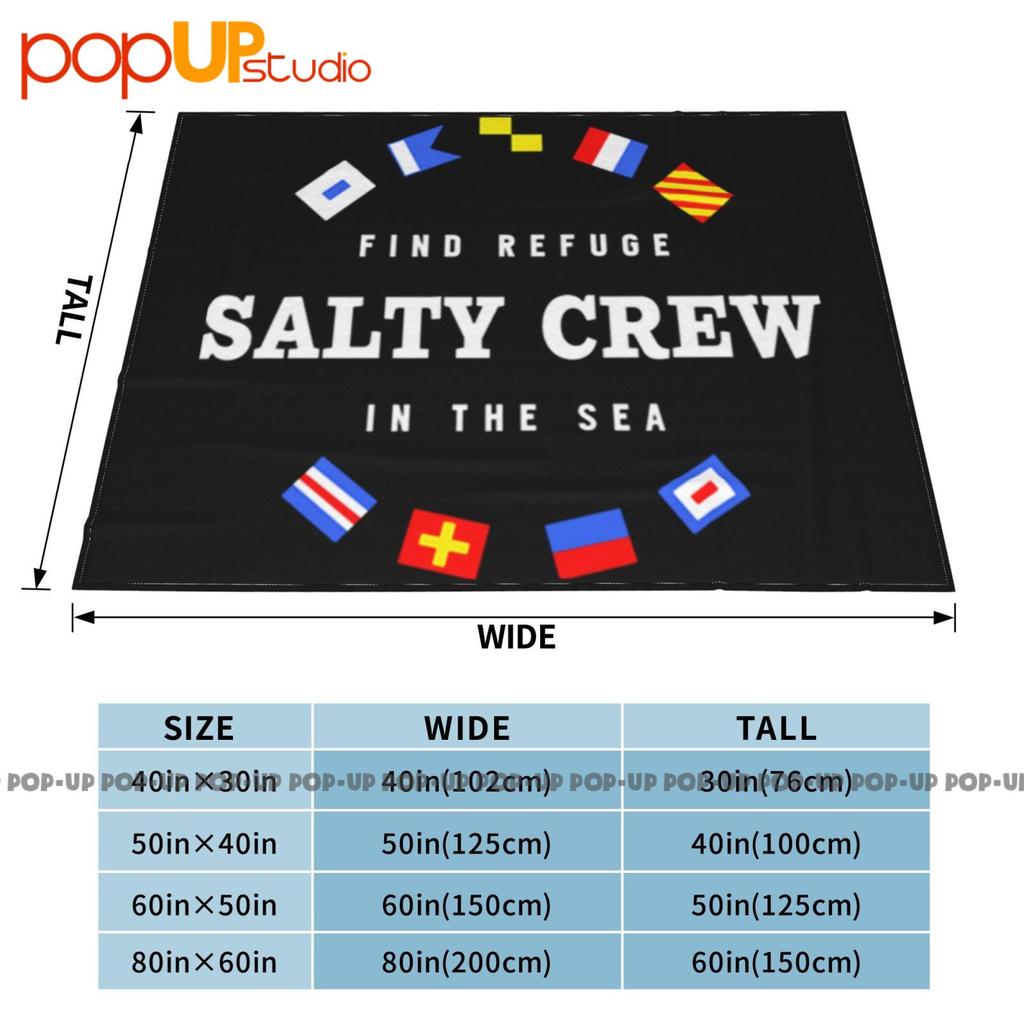 Salty Crew Find Refuge In The Sea Nautical Flags Ultra-Soft Blanket Quilt Winter Sofa Cover Bed Covers