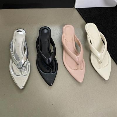 New Trendy Women Slippers Fashion Low Heel Wedge Flip-Flops Ladies Outdoor Slip On Sandals Designer Zapatos De Mujer