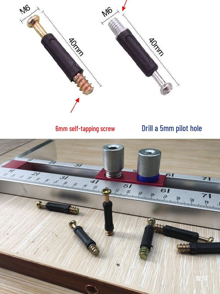 Manual Multi-Hole Drilling Locator & Positioning Device for Wardrobe Furniture Installation