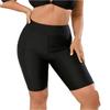 Dam Badbyxor Plus Size Hög Midja Shorts Badkläder