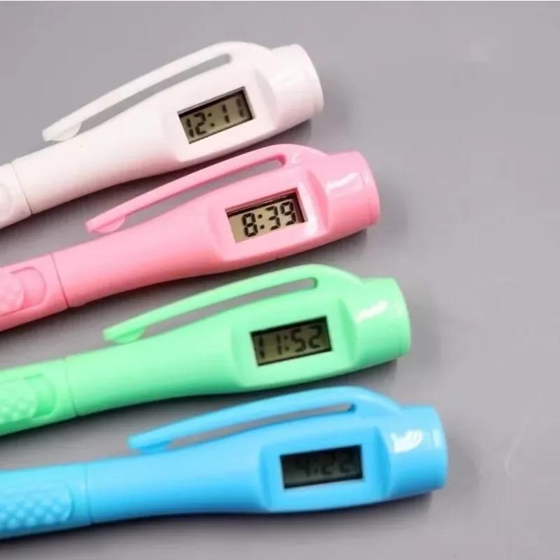 Creative Electronic Watch Ball for Office Clock Test School Students Supplies Blue Ballpoint Korean Stationery Pens for Writing