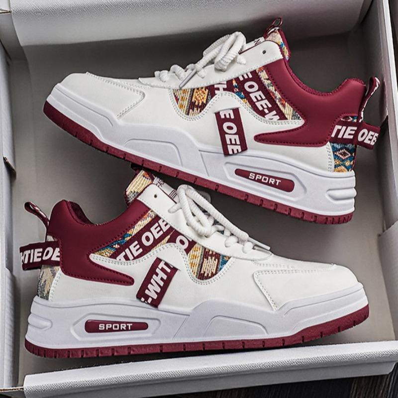 Men High Top Breathable Leather Platform Sneakers, Versatile Height Increasing Casual Skate Board Shoes
