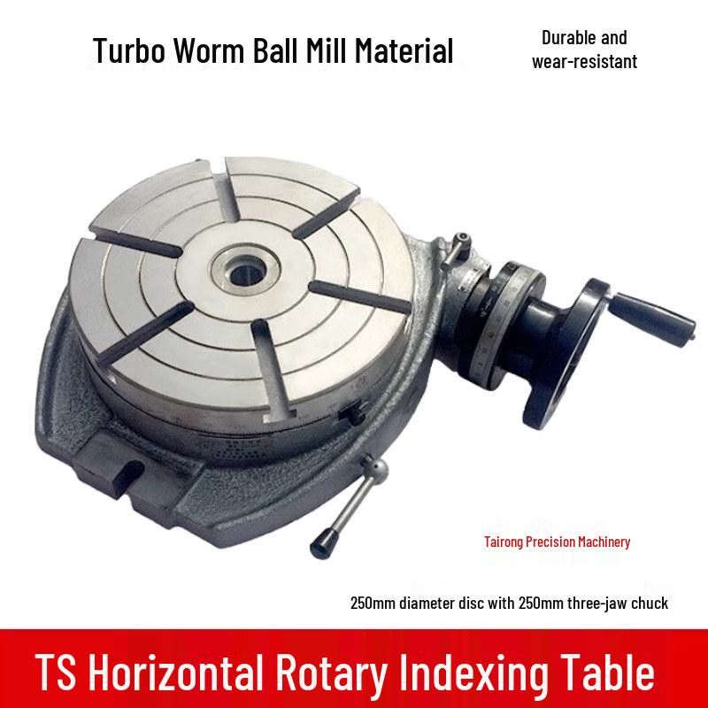 TS250 Rotary Table: Discount Milling Machine Dividing Head with 250mm Three-Jaw Chuck and Universal Dividing Head Turntable.