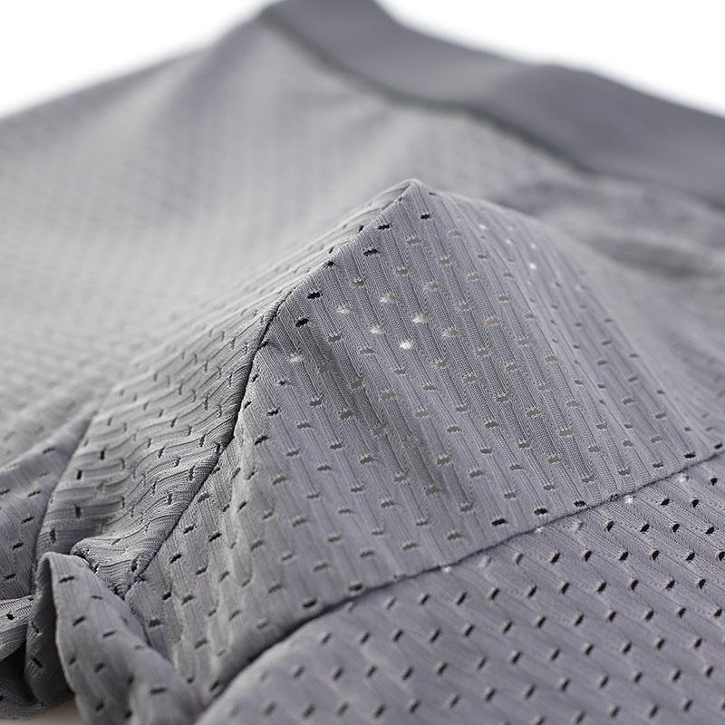 Men's Ice Silk Mesh Breathable Boxer Briefs - Anti-Chafing Four-Corner Shorts for Running