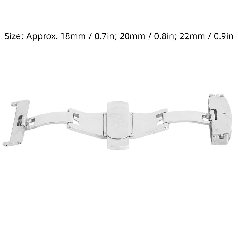 Gold/Silver Watch Automatic Buckle Stainless Steel 18mm/20mm/22mm Watch Strap Buckle Replacement Watch Buckle Watch Users
