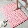 Soft Sponge Bath Mat Non Slip Pebble Pattern Water Absorbent Bathroom Rug Shower Floor Carpet Anti Slip Toilet Mat Home Doorway Quick Dry Safety Mat