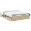 Bed Frame with Drawers Sonoma Oak 120x190 cm Particleboard