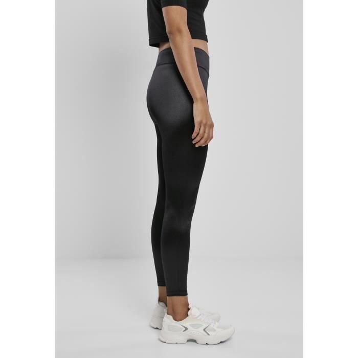 Legging Femme - Urban Classics - Shiny High Waist - Noir - Respirant - Non Imperméable