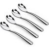 Coffee Spoons,4-Piece GLAMFIELDS Teaspoons with a Long Handle, 6.1"Demitasse Espresso Spoons Set Food Grade Stainless Steel Small Serving Spoons for