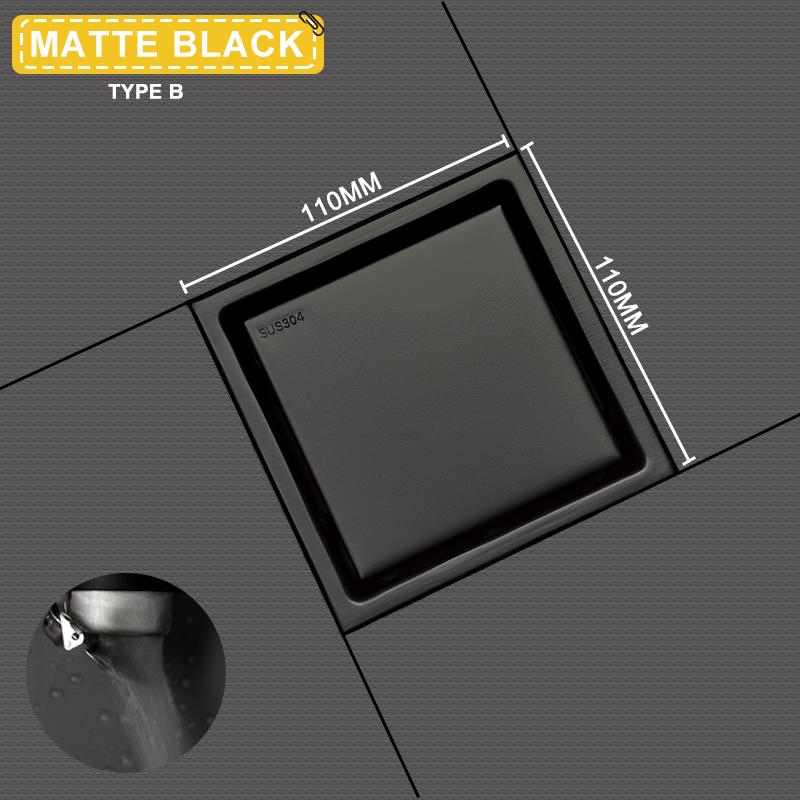 Kartáčované Zlato Neviditelný Dlaždicový Podlahový Odtok Nerezová Ocel 304 Sítko na Nečistoty Deodorant Podlahový Odtok Koupelnové Kuchyňské Doplňky