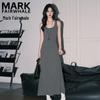 Women's Sleeveless Faux Two-piece A-line Dress