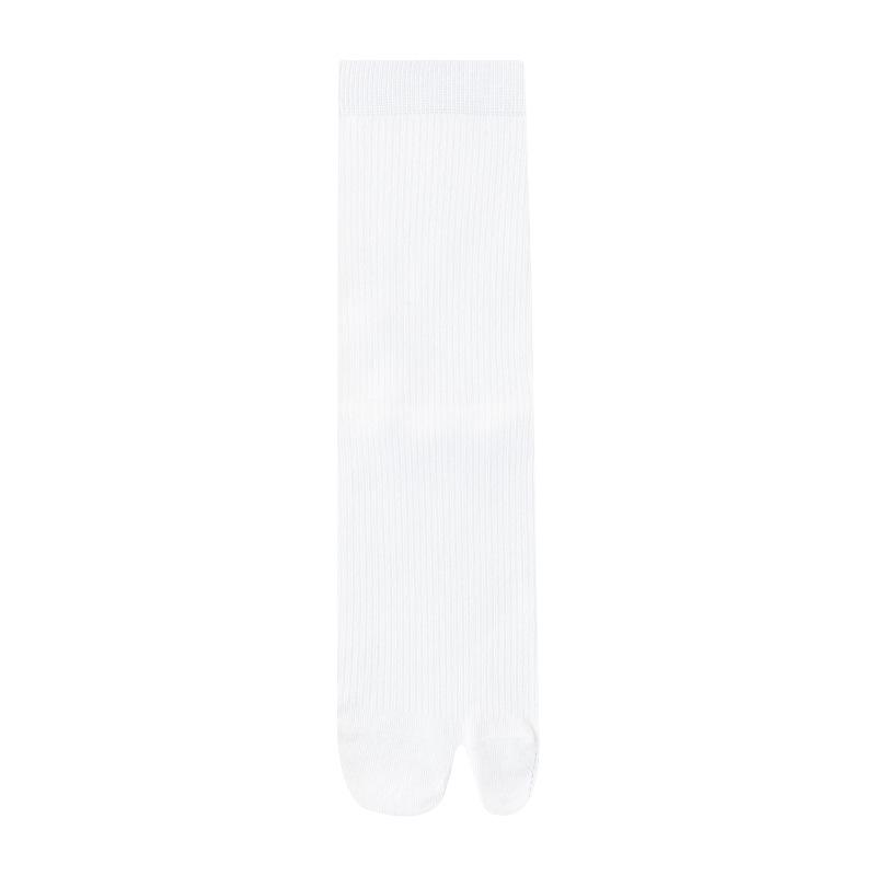 Two-toe Socks for Women, Solid Color, Anti-pilling, Breathable, Boneless Seam Split Toe Socks with Pig's Hoof Shoes, Mid-calf Socks