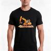 Excavator TShirt Summer Casual Cotton Tee Oversized Streetwear Tops Vintage Graphic Print Loose Fit Short Sleeve