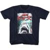 Jaws Worn Japanese Poster Navy Youth T-Shirt