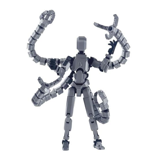 3D Printed Robot Action Figure with Accessories Movable Joints Robot Model Toy