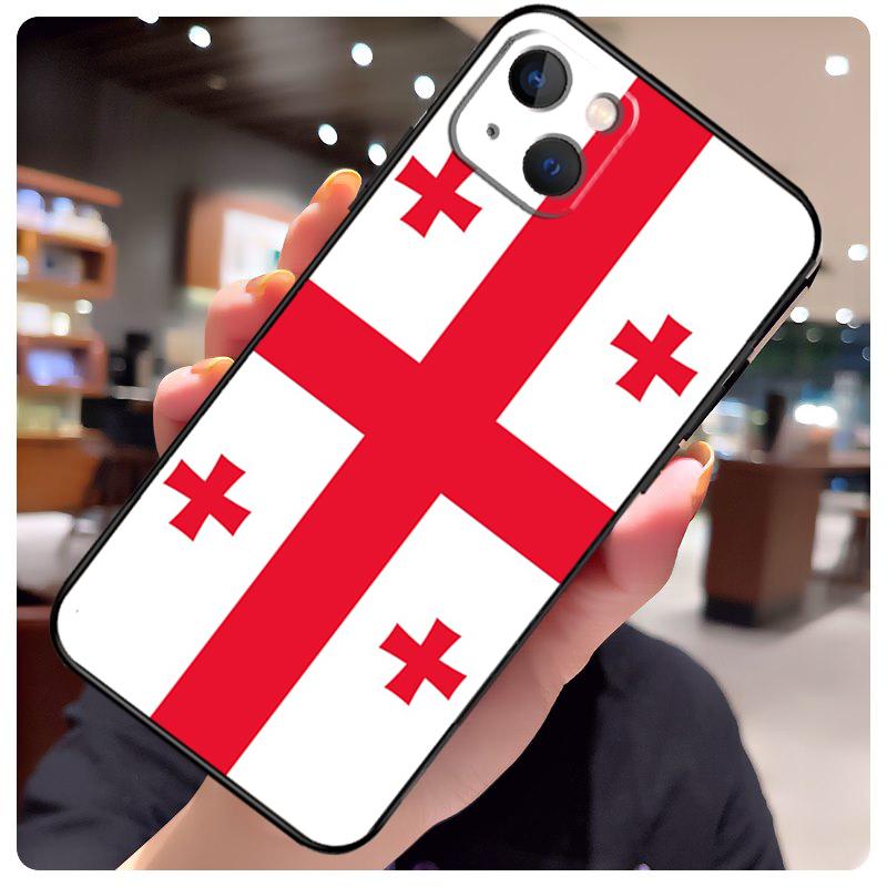 Georgia Grunge Flag Case For iPhone 11 14 12 13 Pro Max X XR XS Max 6S 7 8 Plus SE 2020 12 13 Mini Soft Cover