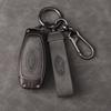 Car Sticker Ford Leather Alloy 3 Buttons Car Key Cover Case Shell Fob For Ford Fiesta Focus Mondeo Kuga Escape C-Max /Grand C-Ma