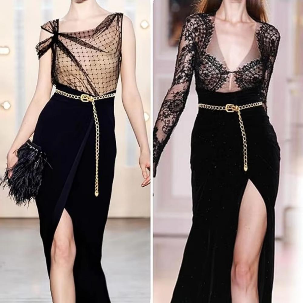 Metal Chain Belts Long Tassel Waist Chain Unisex Waistband Belts  Women Body Chain