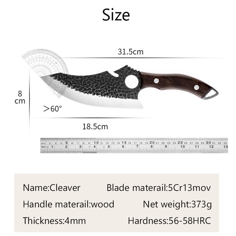 Handmade Steel Kitchen Chinese Knives Chef Knife Meat Cleaver Slaughter Knife Vegetable Cutter