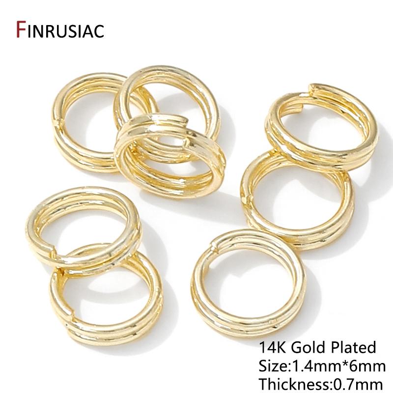 

14K Gold Plated Brass Double Loops Open Jump Rings,Split Rings Connectors for DIY Jewelry Making Findings Wholesale 20 pieces