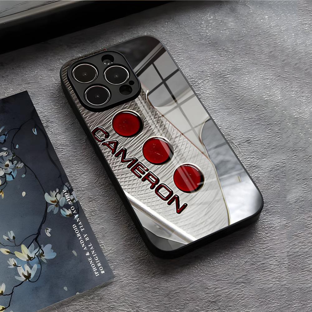 

S-Scotty C-Camerons King Crown Phone Case For IPhone 17 Air 16 E Pro Max 15 14 13 Mini 12 Pro 11 Max Plus Black Glass Cover iPhone 16e