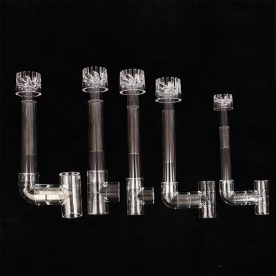 1Set DIY Clear Aquarium Skimmer Acrylic Lily Pipe Spin Inflow Outflow Water Plant Tank Filter Cleaning Fish Tank Accessories