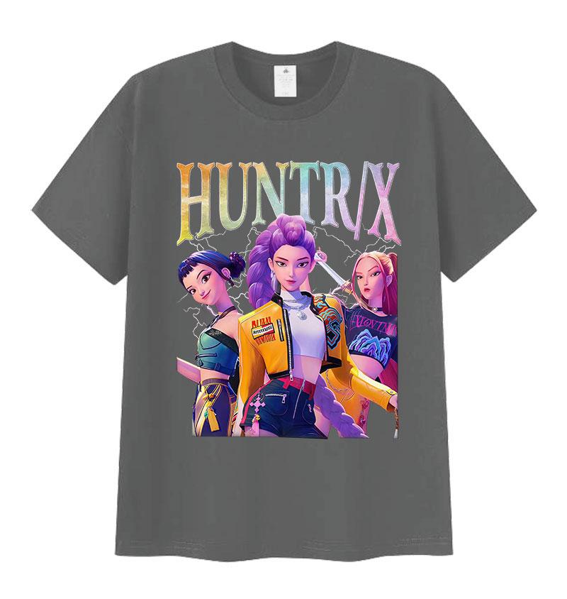 Huntrix Kpop Demon Hunters 2025 Summer Movie Graphic 100 Pure Cotton Printed Tshirt Men Women Aesthetic Fashion Oversized Y2k