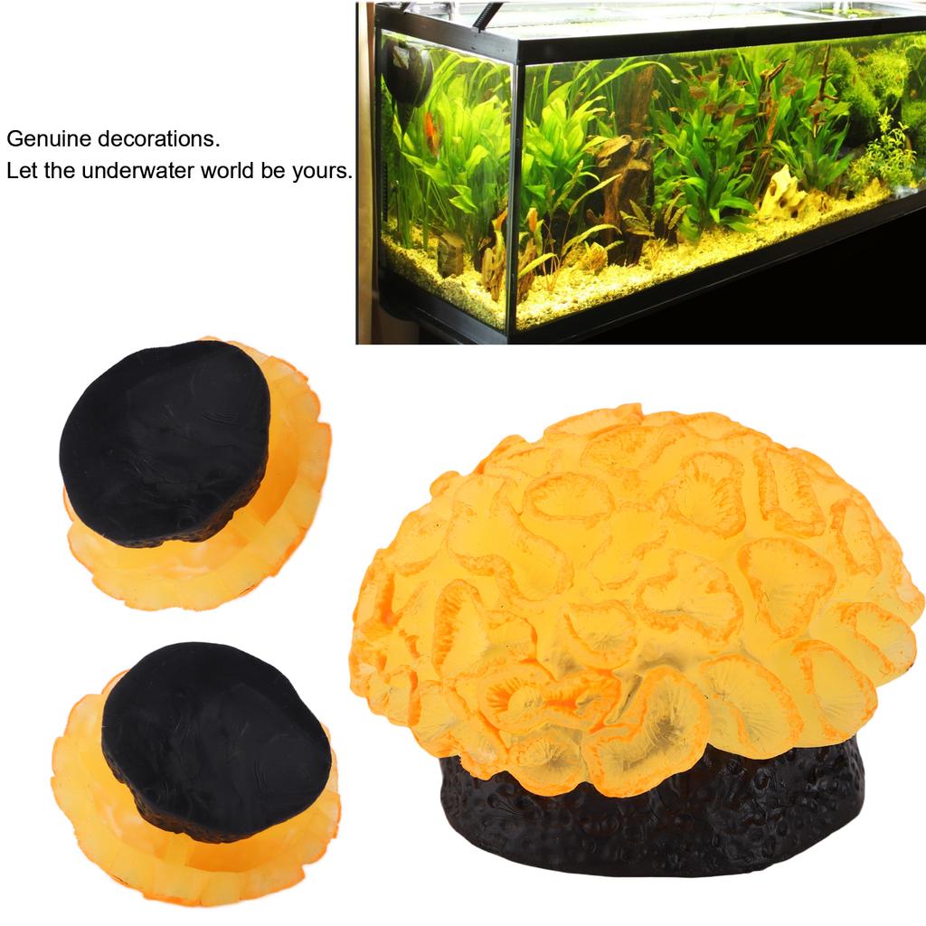 Polyresin Coral Ornaments Lifelike Silicone Sawgrass Coral for Fish Aquarium Decorations