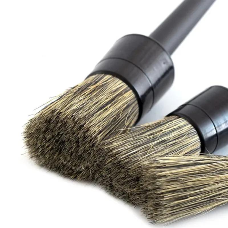 3PCS Car Detailing Brush Super Soft Auto Interior Detail Brush with Synthetic Bristles Car Dash Duster Brush Accessories