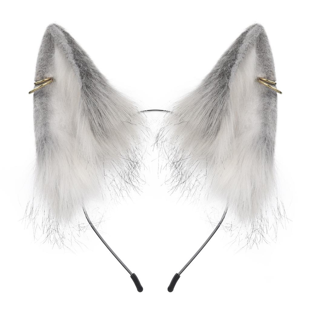 Plush simulated fox ears comic show cosplay props headdress handmade animal ear headband cat ear headdress