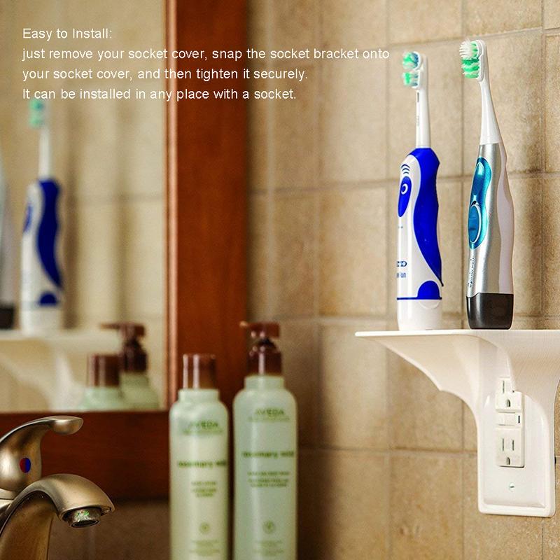 Outlet Shelf Wall Holder Space Saving Socket Rack Smart Home Speaker Stand Mobile Phone Charging Holder Wall Shelf Organizer