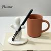 Creative Stationery Holder 3D Printed Funny Figure Pen Holder, Black White Humanoid Desk Office Accessories Organizer for Pencils Pens, Unique