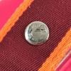 HERMES Bridea Black GM Bag pouch vanity bag H logo Hand Bag cotton hibiscus pink