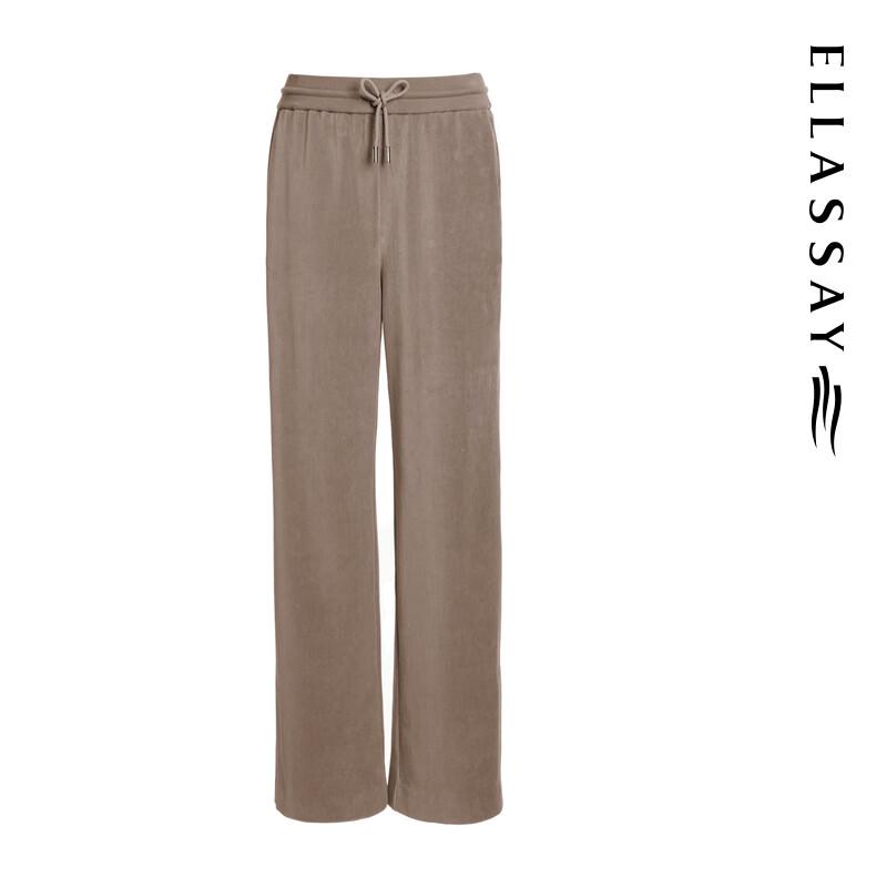 ELLASSAY Women's High-Waist Straight Leg Cotton Blend Casual Pants