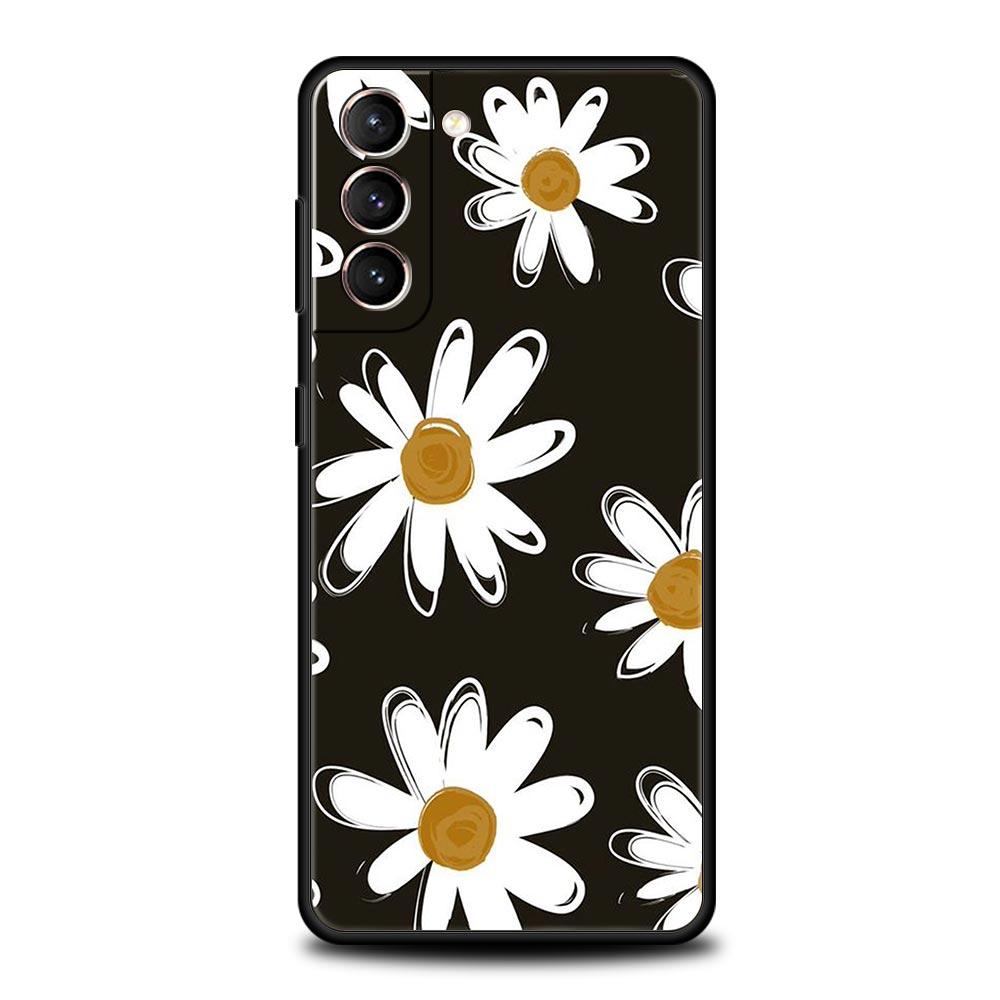 Phone Case for Samsung Galaxy S26 S25 S24 S23 S22 S20 S21 FE Ultra Plus S25 Edge 5G Soft TPU Fashion Fresh Little Daisy Flower