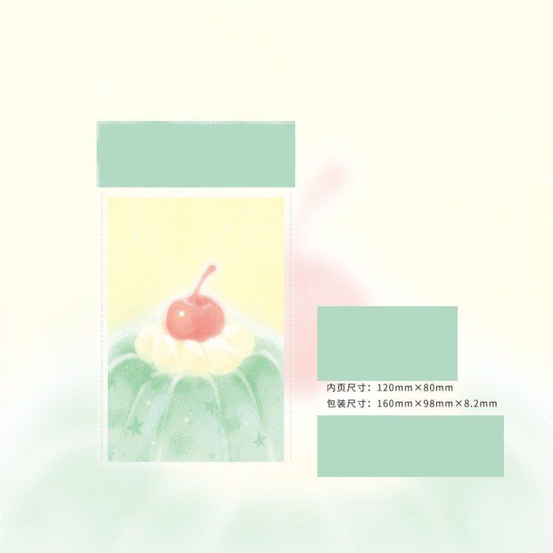 1book Summer elements, dreamy hand drawn notebook, student handbook, decorative materials, message, note, and sticky notes