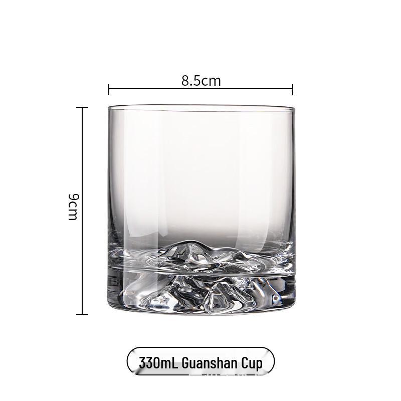 MDNG Mountain Design High Borosilicate Whiskey Glass Set 330ml