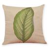 Tropical Plants Pillowcase Big Leaf Pattern Linen Pillowcase Car Living Room Sofa Cushion Cover 45*45Cm