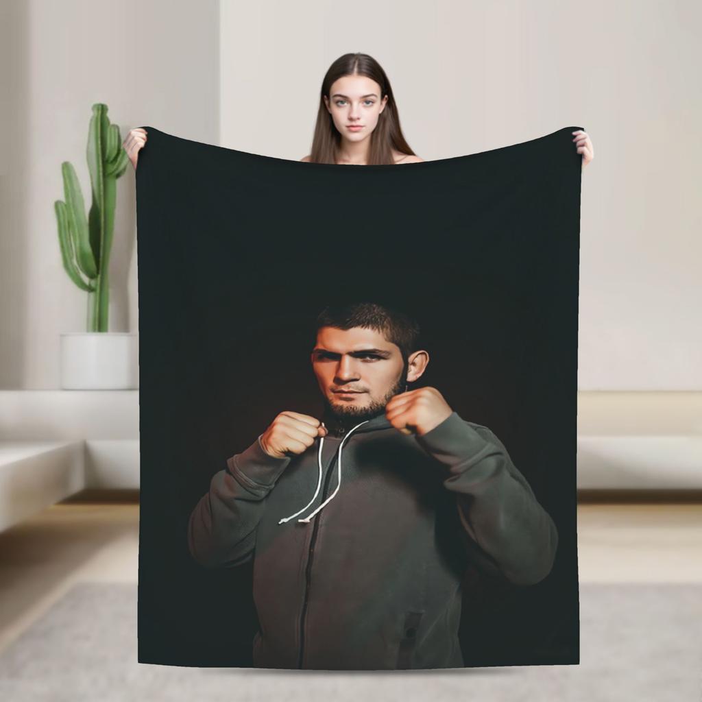 Khabib Nurmagomedov Blanket Quality Soft Throw Blanket Spring Picnic Bedroom Aesthetic Bedspread