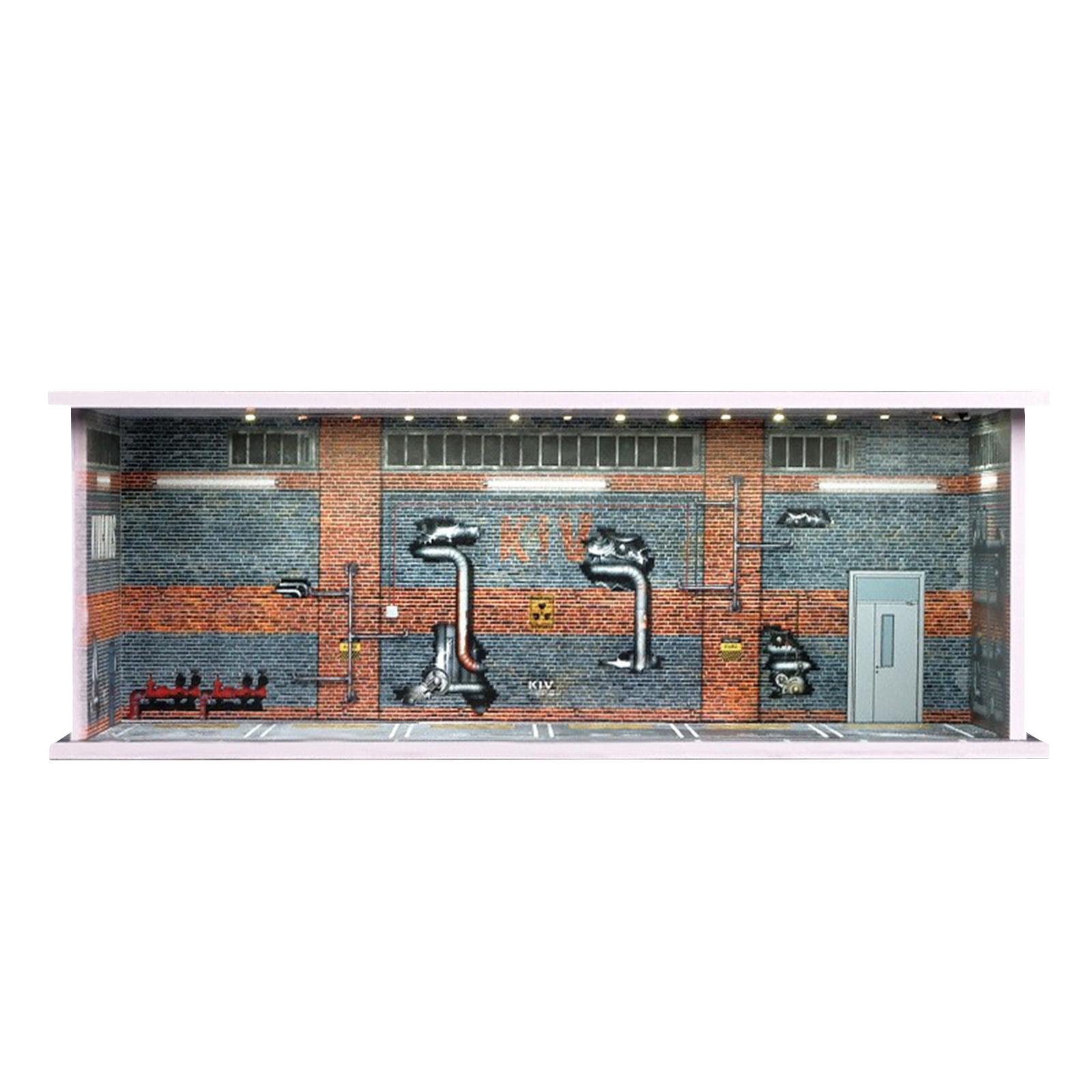 

Витрина для автомобилей масштаба 1/64: Игрушечная парковка с LED-подсветкой, пенокартонный органайзер-дисплей с акриловой крышкой One Size