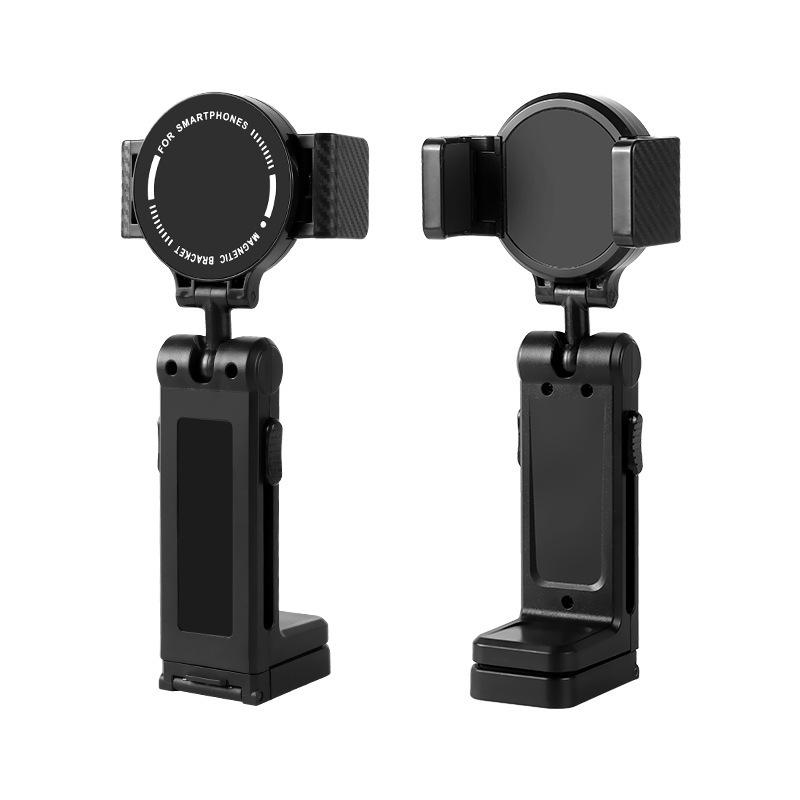 

Portable Magnetic Travel Phone Holder with Mirror for Airplane and Train Trays