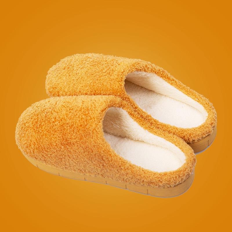 Men's and Women's Non-Slip Plush Cotton Indoor Slippers: Warm, Soft Winter Shoes for Home.